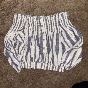 Striped Off-Shoulder Blouse